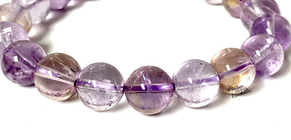 Ametrine Bracelet | 10mm Natural Crystal Stretch Healing Beads