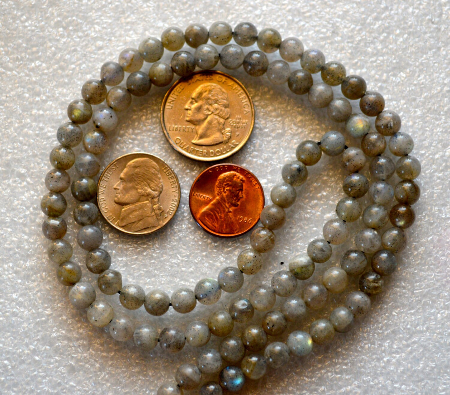 Labradorite Mala Beads Necklace