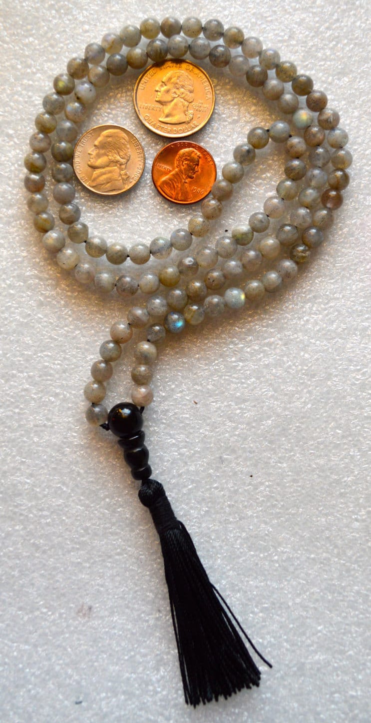Labradorite Mala Beads Necklace