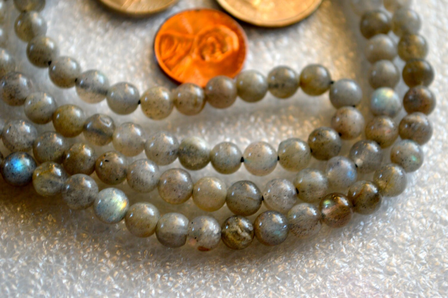 Labradorite Mala Beads Necklace