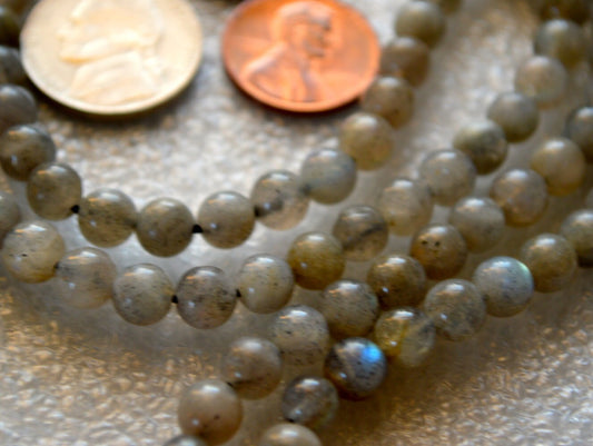 Labradorite Mala Beads Necklace
