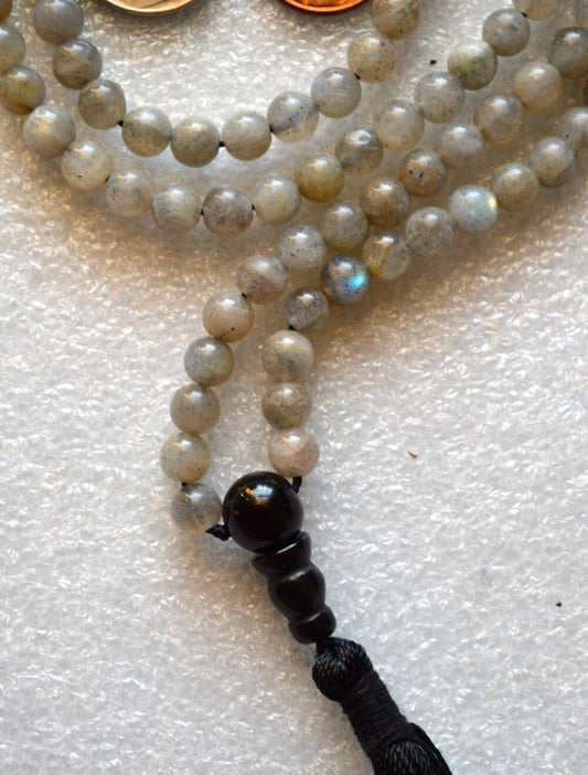 Labradorite Mala Beads Necklace