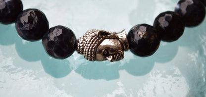 Empath Protection Bracelet | Black Tourmaline & Buddha Beads | VESTA Collection