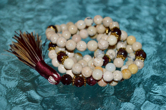 Rare Yellow Opal Necklace Garnet Mala Necklace Gold Opal Necklace Opal Jewelry Gold Bridesmaid Gift Minimalist Necklace Merchant stone beads