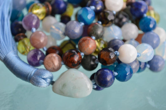 Ultimate Libra Zodiac Mala Necklace | 108 Hand-Knotted Beads | ASTRA Collection