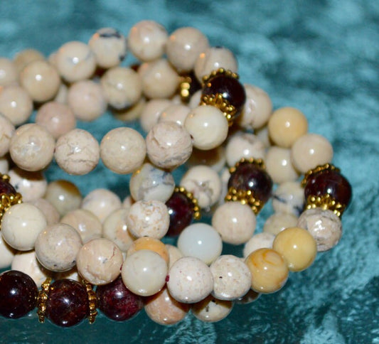 Rare Yellow Opal Necklace Garnet Mala Necklace Gold Opal Necklace Opal Jewelry Gold Bridesmaid Gift Minimalist Necklace Merchant stone beads